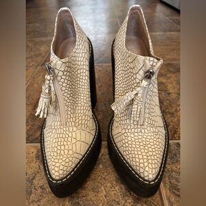 Jeffrey Campbell White and Black Platform Shoes